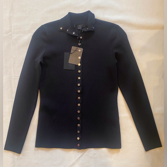 Alexander Wang Sweaters - NWT Alexander Wang Black Mock Neck Button Down Sweater